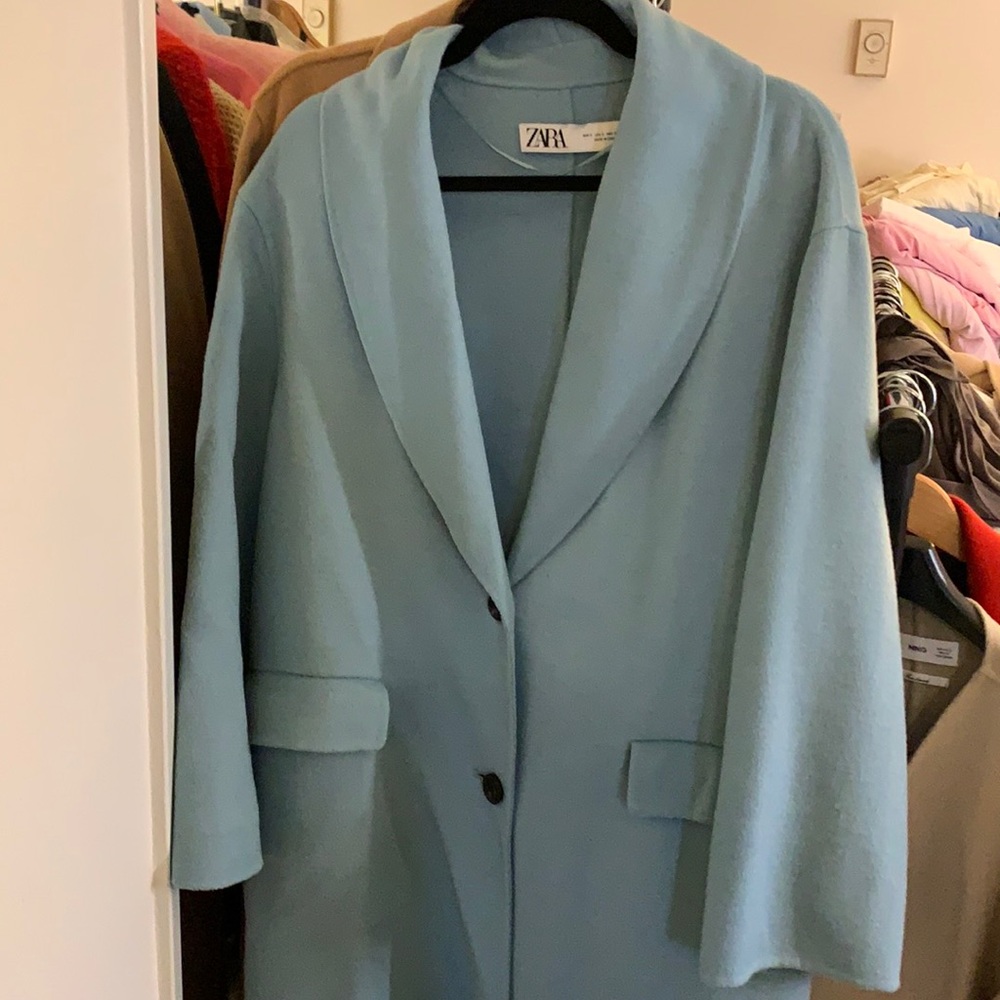 Zara blue coat